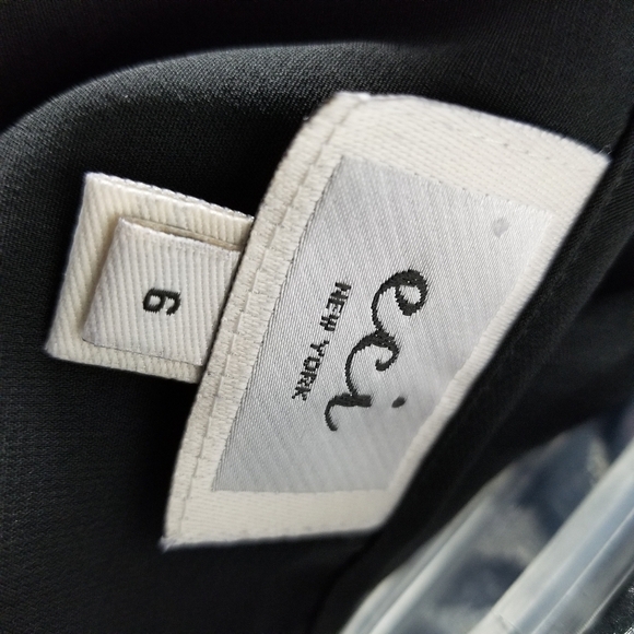 Eci NY Black Silk Lace Sheer Babydoll Size 6 Y2K Whimsigoth Romantic Coquette - Picture 12 of 13